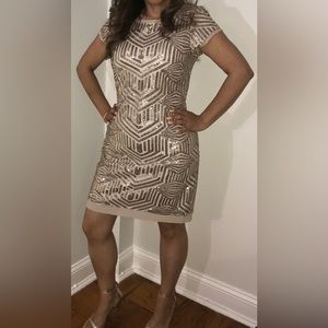 Sequin Sheath Coctel Dress